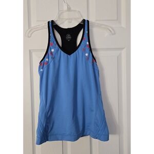 Zoic Womans Athletic Cycling T back  Top Size Medium Top Blue